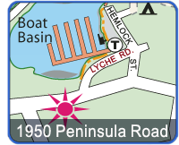 Map to subtidal adventures office